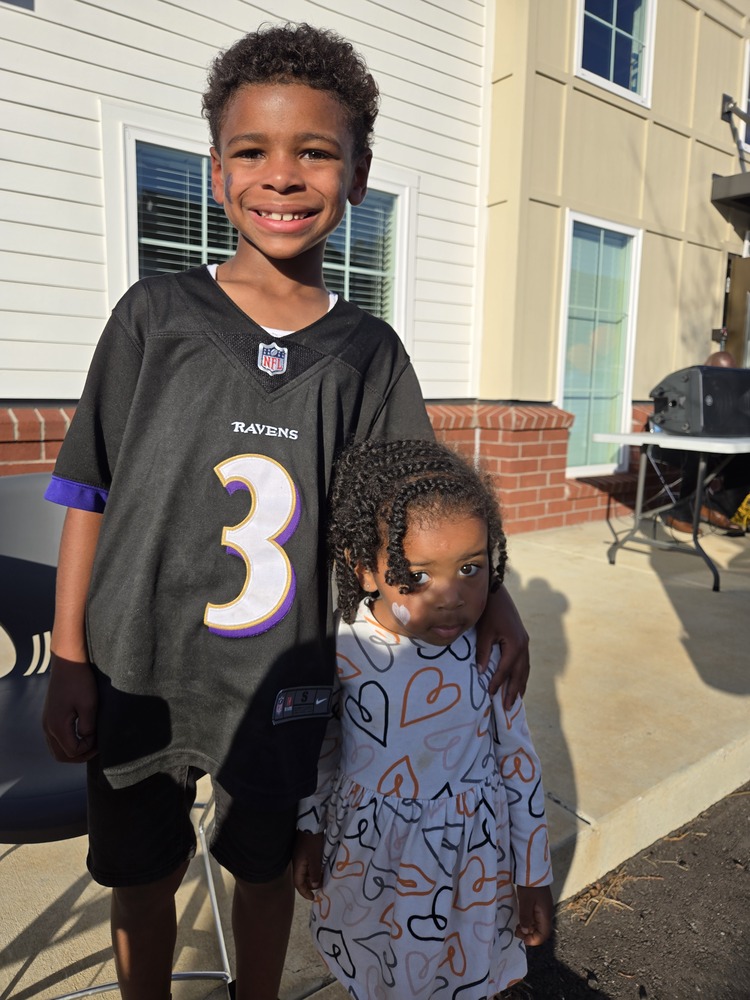 Resident children: Boy & Girl trick or treating