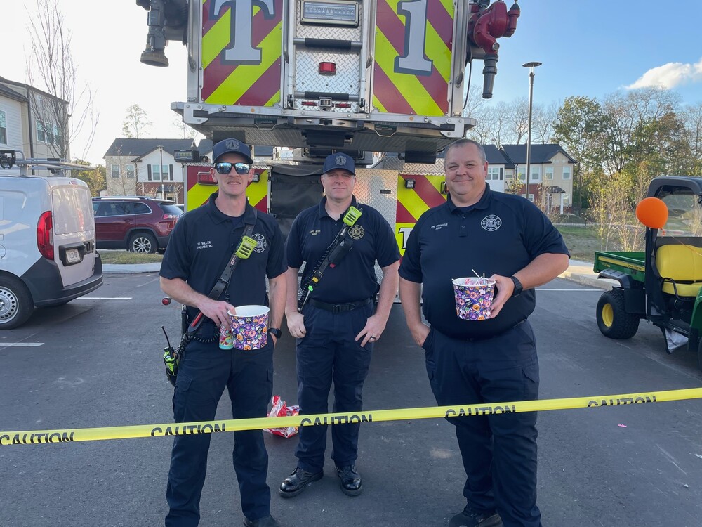 Franklin Fire Dept & truck for trunk or treating