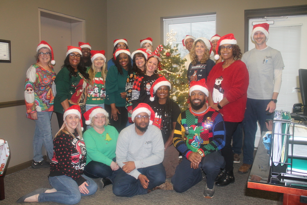 FHA staff in Santa hats