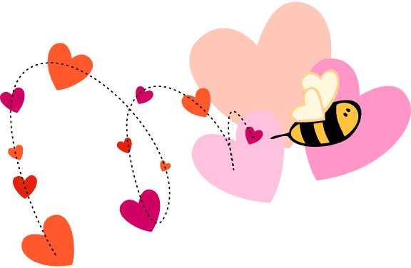 Bee with Hearts